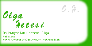 olga hetesi business card